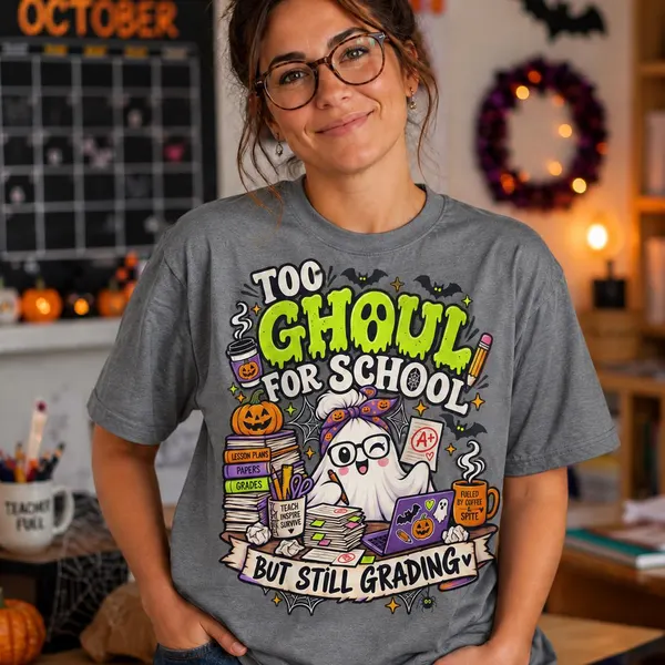 Lesson Plans Halloween Teacher Shirt lifestyle mockup