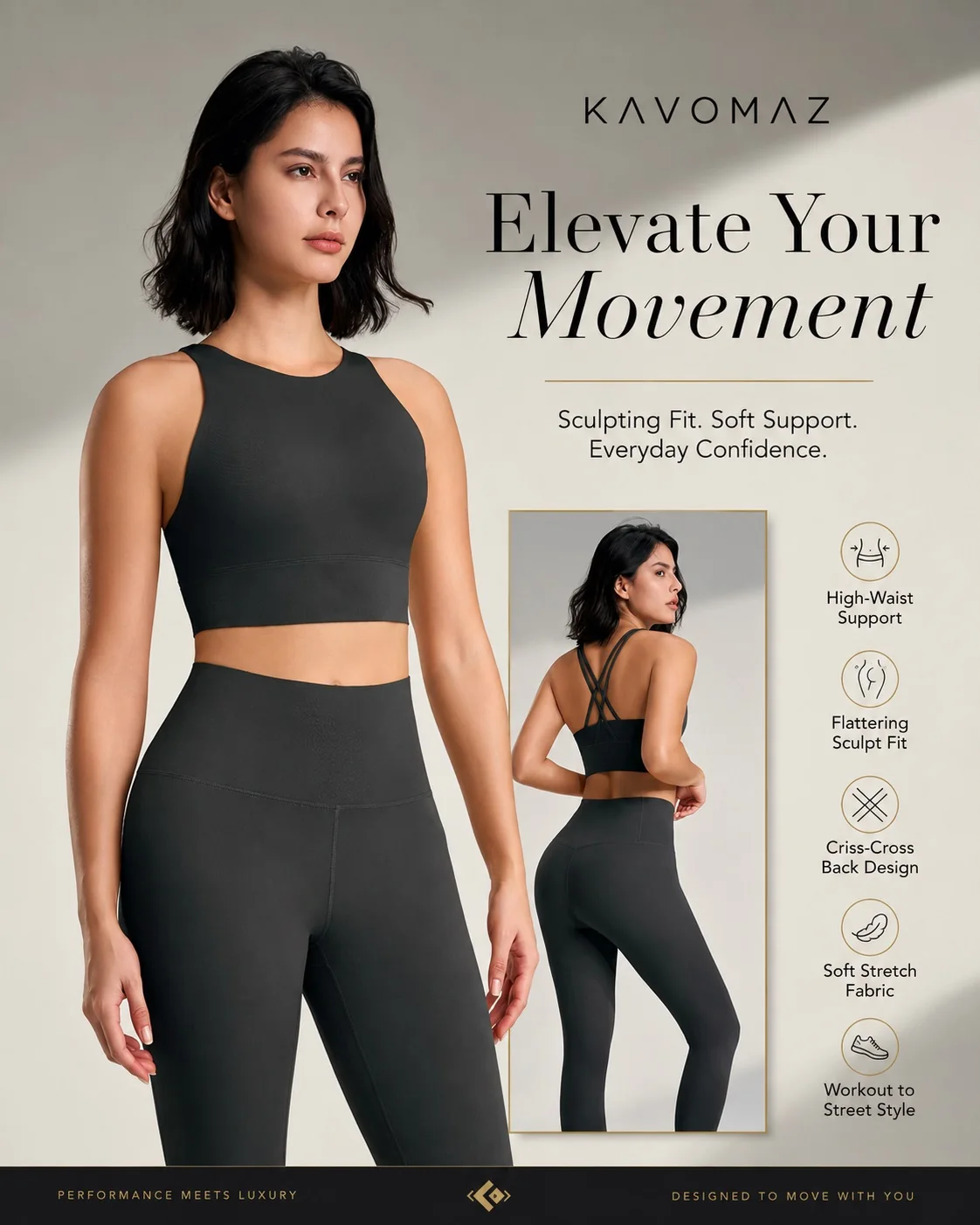 KAVOMAZ full-body leggings campaign