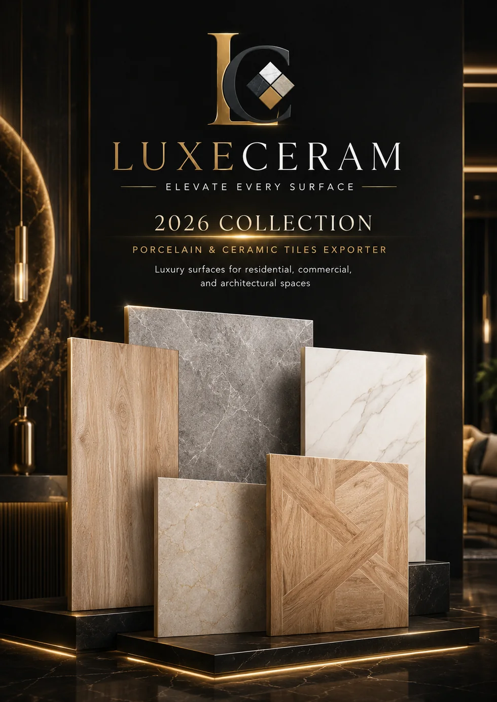 LuxeCeram 2026 porcelain and ceramic tile collection